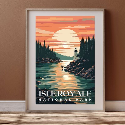 Isle Royale National Park Poster, Travel Art, Office Poster, Home Decor | S5 - image4